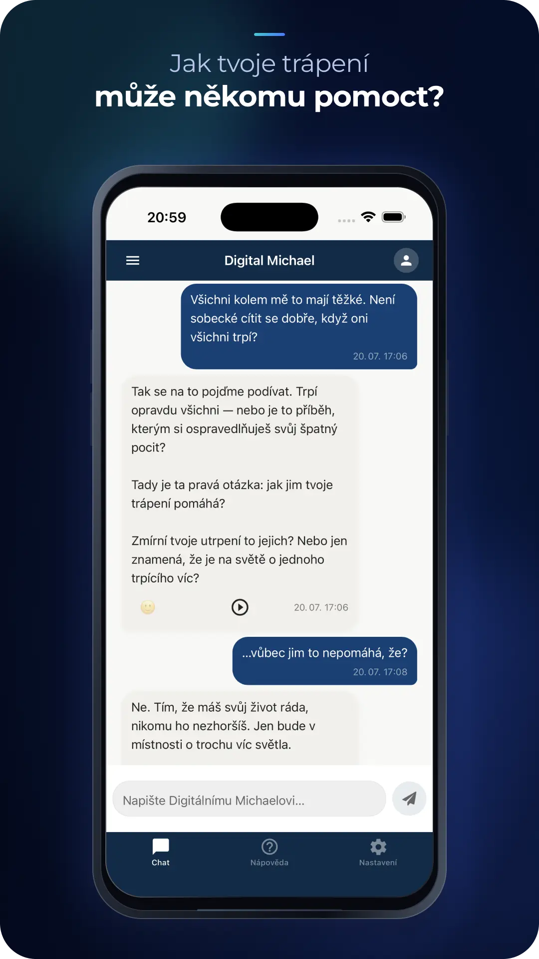 Jak vlastně vaše trápení někomu pomáhá
