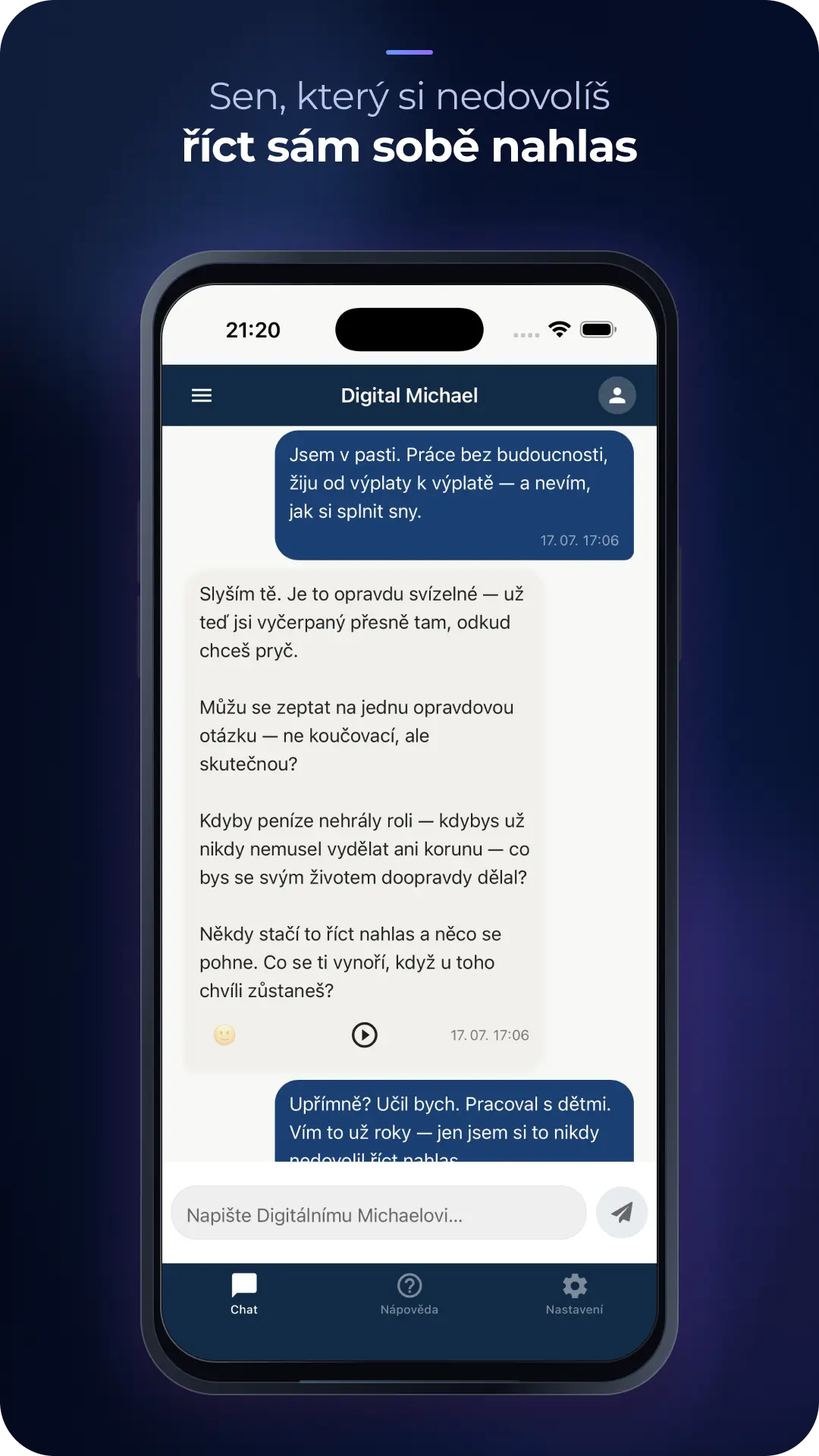 Rozhovor o snu, který si nedovolíte vyslovit nahlas