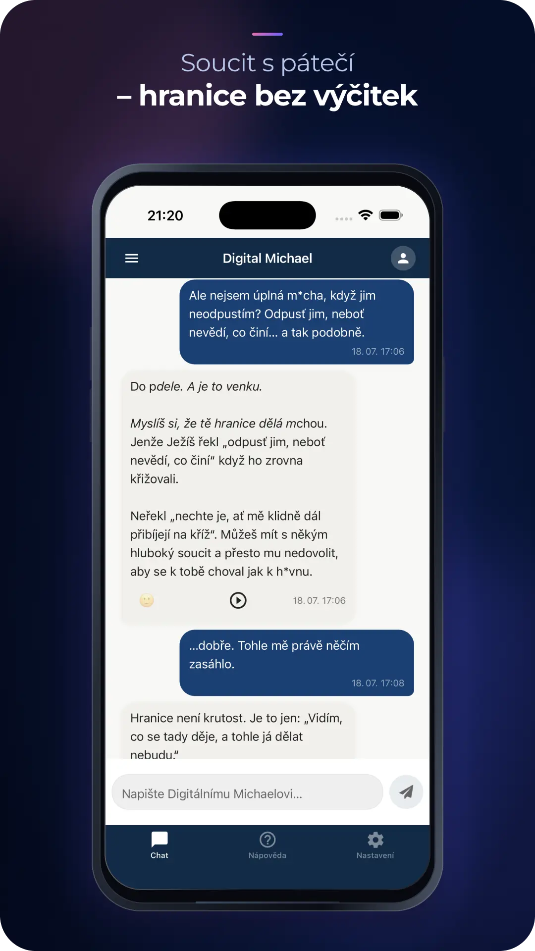 Soucit s páteří, hranice bez pocitu viny